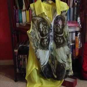 Butterfly sleeveless top